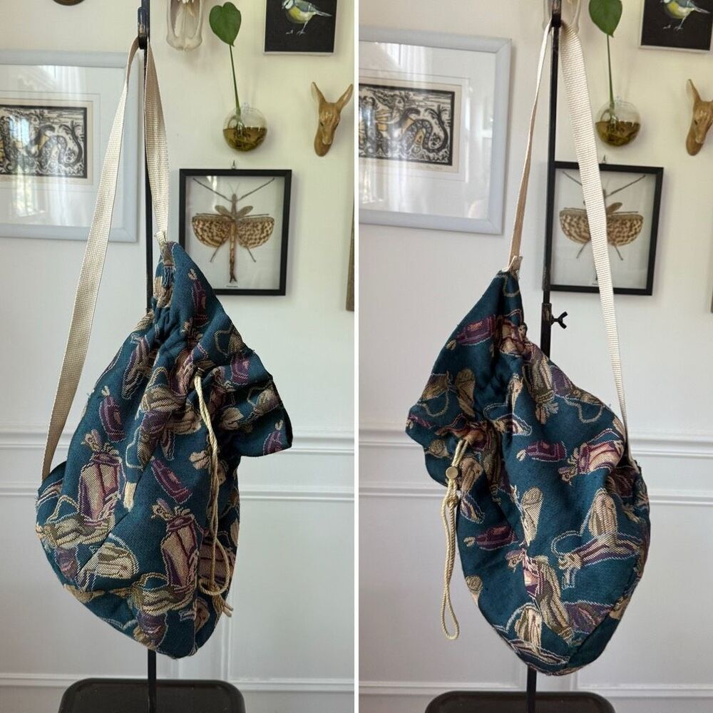 Vintage 90s GolfโTapestry Sling Shoulder Bag Drawstring
